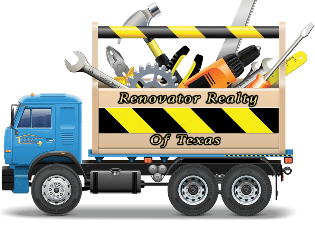 renovator realty of texas truck logo